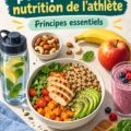 Femme athlète préparant un repas équilibré dans une cuisine moderne.