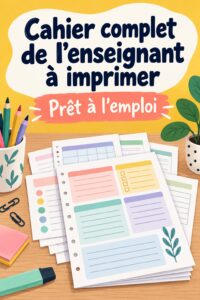 Illustration d'un enseignant préparant un plan de cours