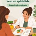 Une diététicienne en consultation personnelle avec une femme discutant d'un plan nutritionnel adapté.