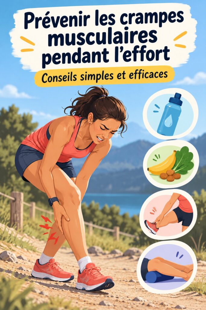 Femme en entraînement, impliquée et concentrée, évitant les crampes musculaires.