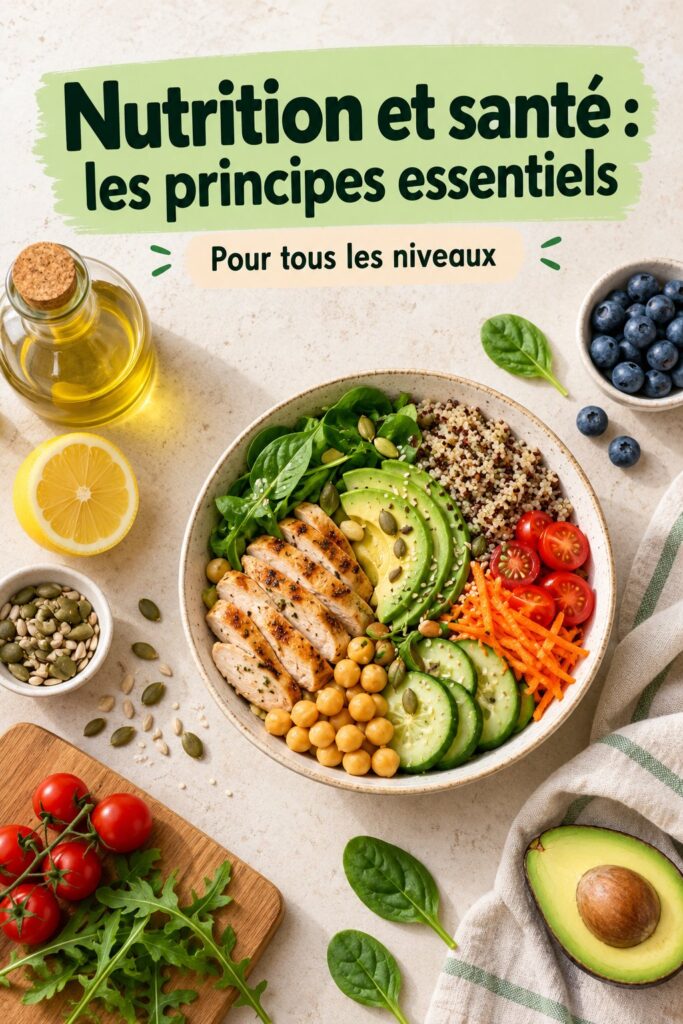 Femme lisant un livre sur la nutrition saine.