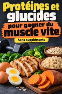 Femme préparant un repas riche en protéines et glucides pour ses entraînements