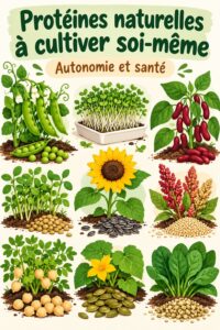 Un jardin urbain avec des plantes protéinées, comme des haricots et des herbes