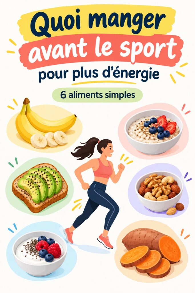 Un plateau d'aliments sains pour nourrir le corps avant le sport, incluant fruits, céréales et noix.